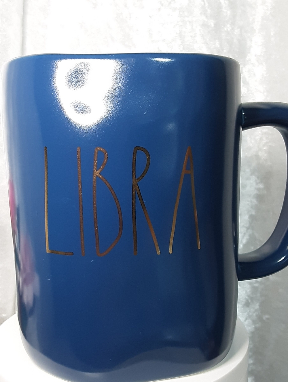 Rae Dunn Artisan Collection LIBRA Two Sided Mug Blue N.W.O.T.